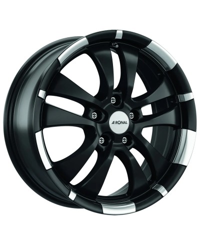 Jante ALU, Ronal R59 Jetblack matt (Contour poli) 7.5X18 5/ 112 ET50, Alésage 76