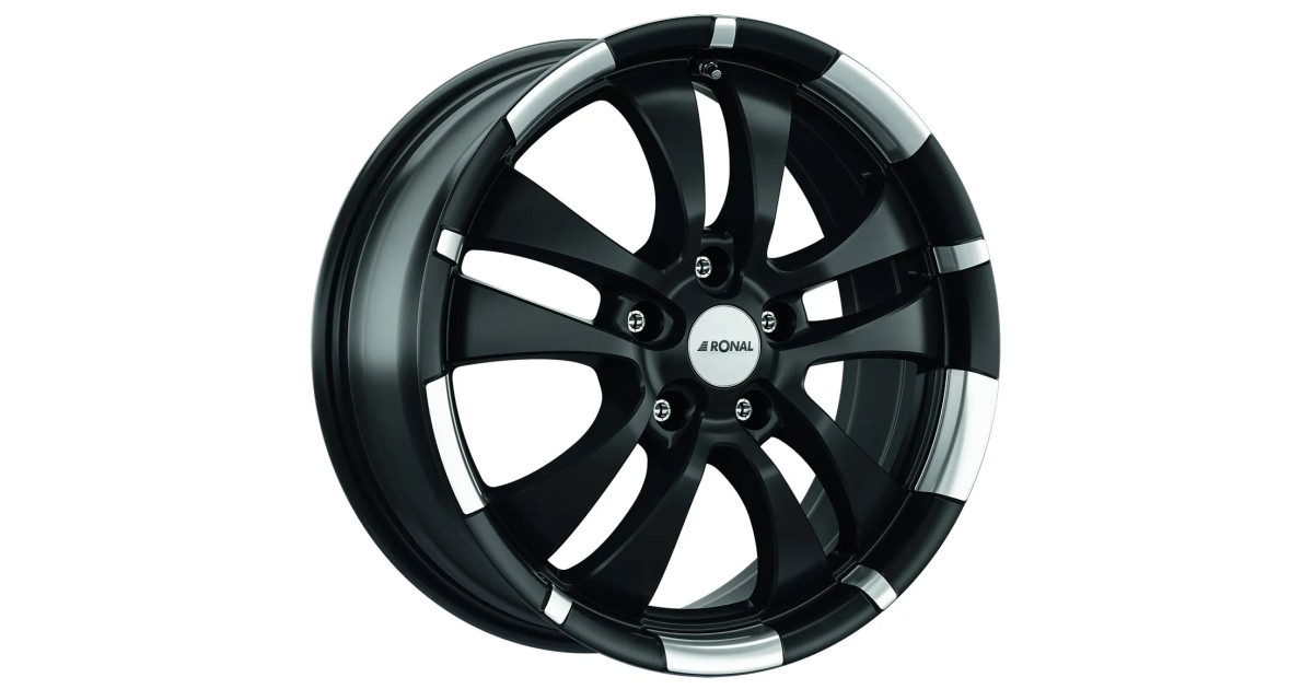 Jante ALU, Ronal R59 Jetblack matt (Contour poli) 7.5X18 5/ 112 ET50, Alésage 76