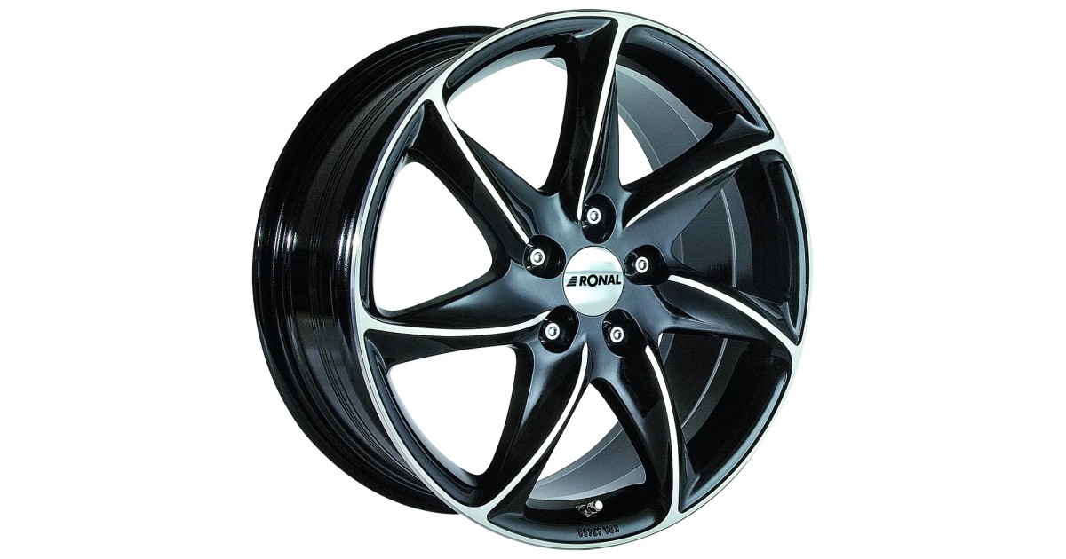 Jante ALU, Ronal R51 Jetblack-Frontpolish 7X16 5/120 ET45, Alésage 72.6