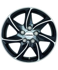Jante ALU, Ronal R51 Jetblack-Frontpolish 7X16 5/120 ET45, Alésage 72.6