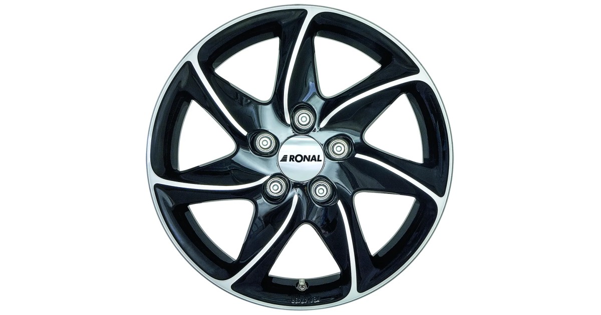 Jante ALU, Ronal R51 Jetblack-Frontpolish 7X16 5/120 ET45, Alésage 72.6