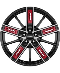 Jante ALU, Ronal R67  Red Left Jetblack , Front Polish 8X18 5/ 112 ET40, Alésage 76