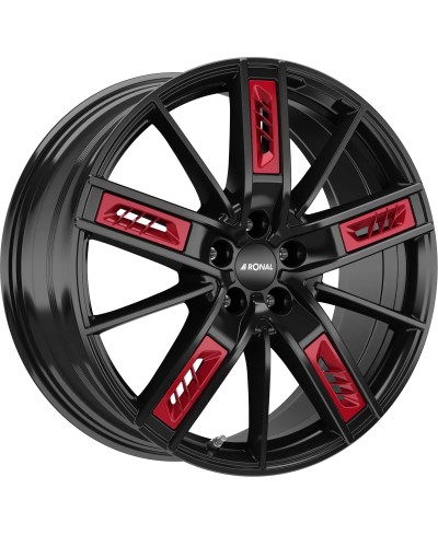Jante ALU, Ronal R67 Red Right Jetblack  8X18 5/ 112 ET50, Alésage 76