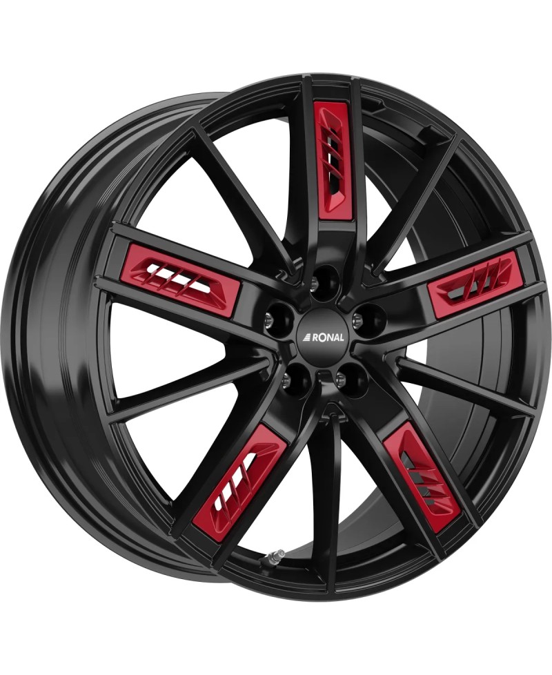 Jante ALU, Ronal R67 Red Right Jetblack  8X18 5/ 112 ET50, Alésage 76