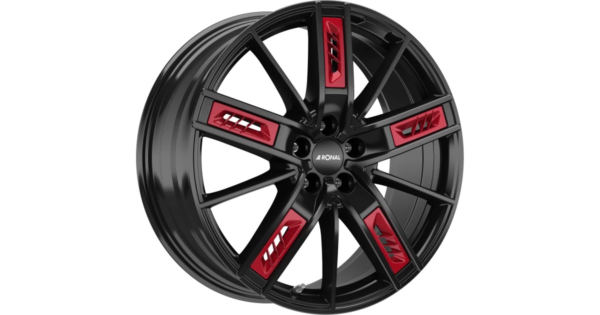 Jante ALU, Ronal R67 Red Right Jetblack  8X18 5/ 112 ET50, Alésage 76