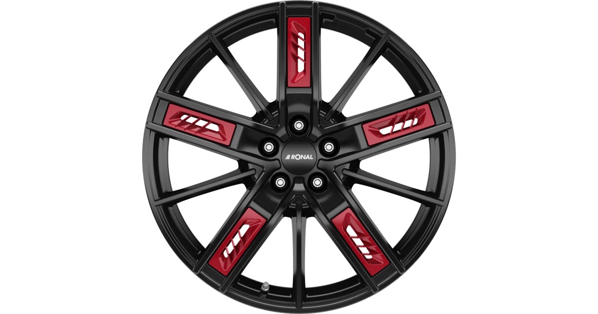 Jante ALU, Ronal R67 Red Right Jetblack  8X18 5/ 112 ET50, Alésage 76