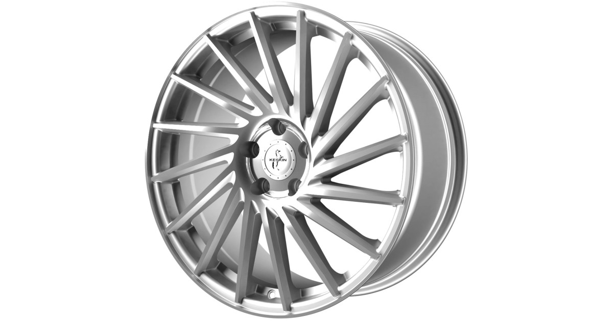 KESKIN KT17 Hurricane silver front polish 8,5x19 5/ 112 ET30 , Alésage 72,6