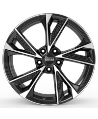 Jante ALU, MAM RS6 BLACK FRONT POLISH 8x18 5/ 112 ET45, Alésage 66.6