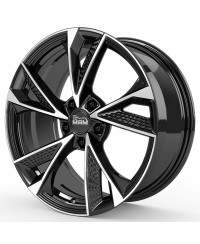Jante ALU, MAM RS6 BLACK FRONT POLISH 8x18 5/ 112 ET45, Alésage 66.6