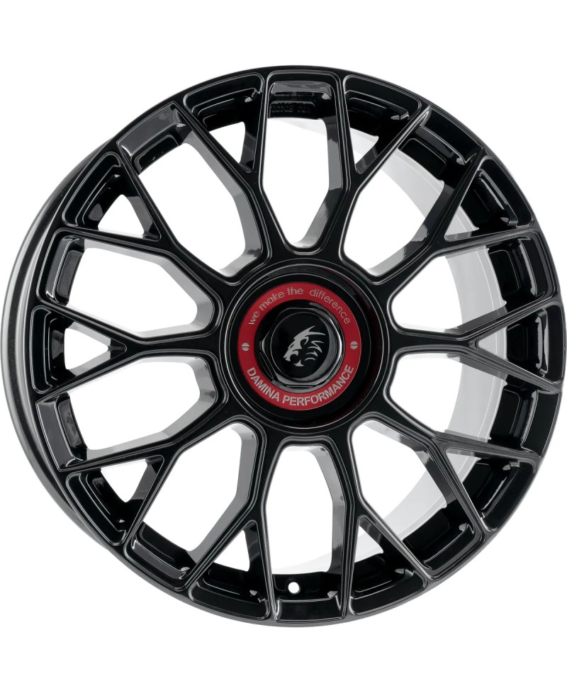 Jante ALU, DAMINA Performance DM10 Black - Inlay red 8X18 5/ 112 ET45, Alésage 72.6