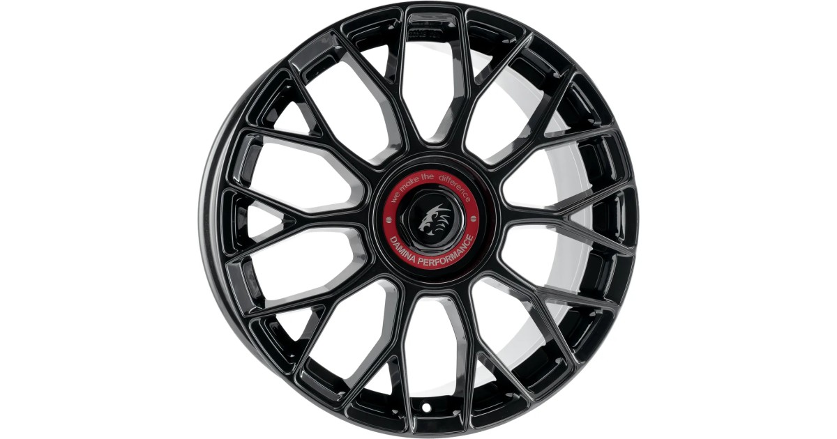 Jante ALU, DAMINA Performance DM10 Black - Inlay red 8X18 5/ 112 ET45, Alésage 72.6