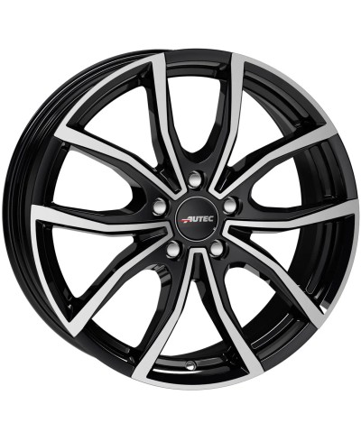 Jante Alu Autec Vidron Noir , Face polie 7,5x19 5x108 ET42 , Alésage 65.1