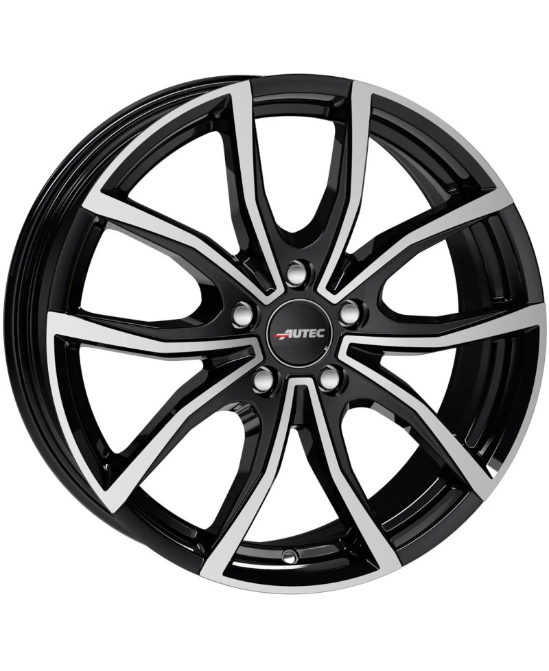 Jante Alu Autec Vidron Noir , Face polie 7,5x19 5x108 ET42 , Alésage 65.1