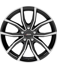 Jante Alu Autec Vidron Noir , Face polie 7,5x19 5x108 ET42 , Alésage 65.1