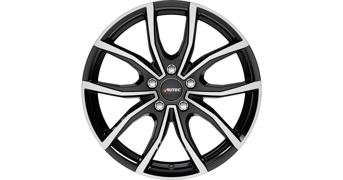Jante Alu Autec Vidron Noir , Face polie 7,5x19 5x108 ET42 , Alésage 65.1