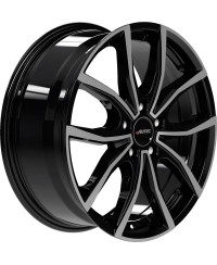 Jante Alu Autec Vidron Noir , Face polie 7,5x19 5x108 ET42 , Alésage 65.1