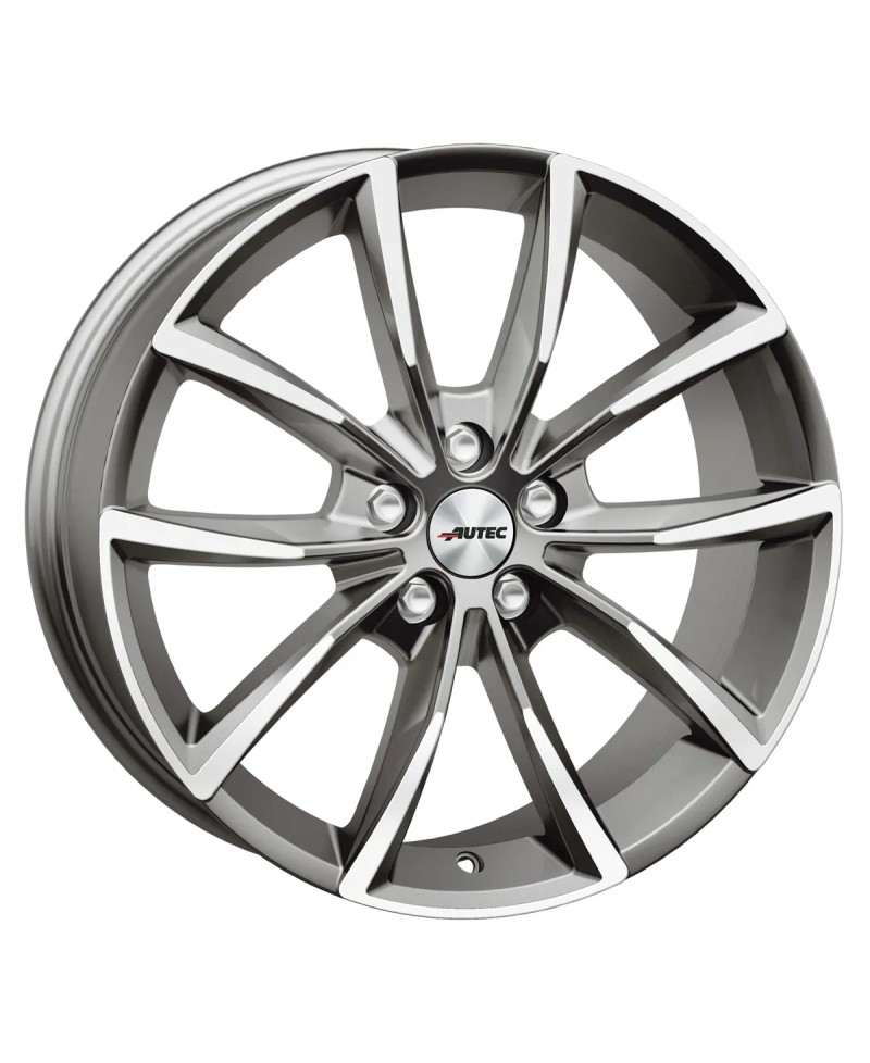 Jante Alu Autec Astana Titanium Silver Polished 8x18 5x108 ET55 , Alésage 63.4