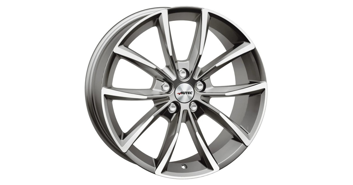 Jante Alu Autec Astana Titanium Silver Polished 8x18 5x108 ET55 , Alésage 63.4