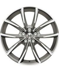 Jante Alu Autec Astana Titanium Silver Polished 8x18 5x108 ET55 , Alésage 63.4