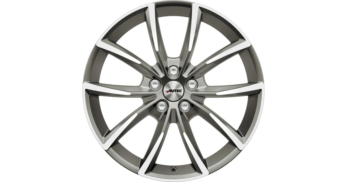 Jante Alu Autec Astana Titanium Silver Polished 8x18 5x108 ET55 , Alésage 63.4