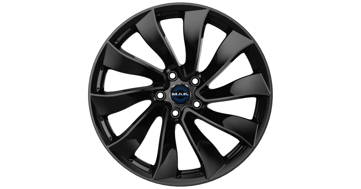 Jante Alu MAK SOLAR MATT BLACK 9,5x19 5x114.3 ET45  , Alésage 64.1