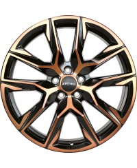 Jante ALU, Ronal R71 Jetblack-Copper matt 10.5X21 5/ 130 ET64, Alésage 71.58