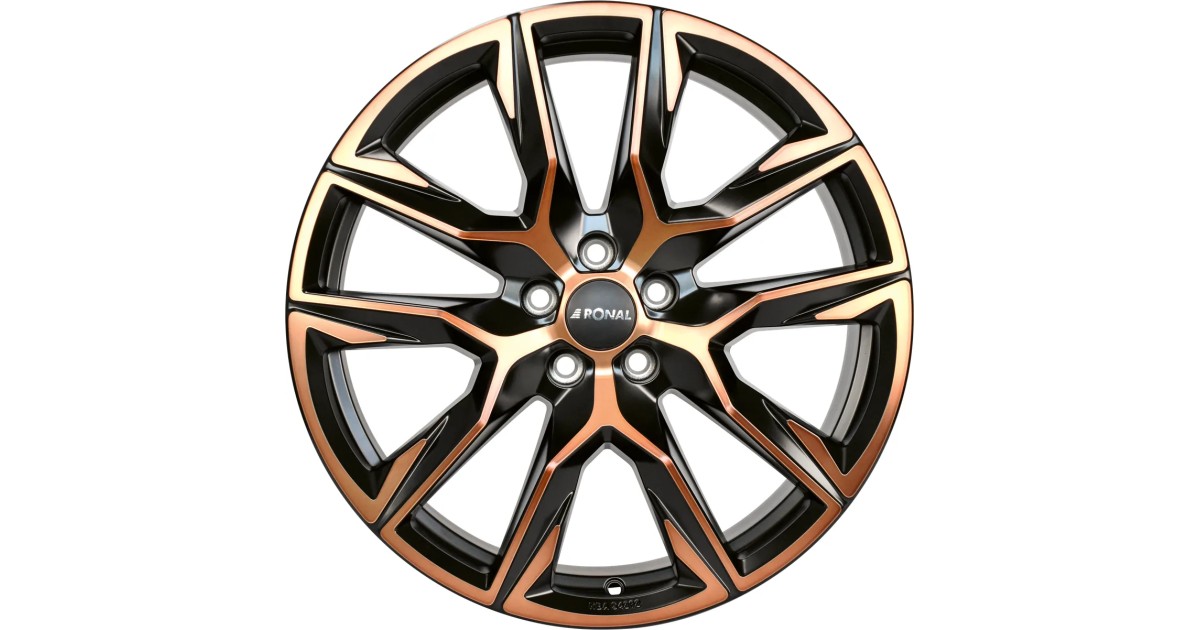 Jante ALU, Ronal R71 Jetblack-Copper matt 10.5X21 5/ 130 ET64, Alésage 71.58