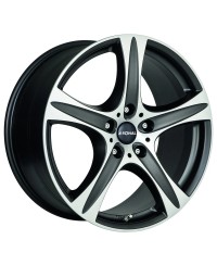 Jante ALU, Ronal R55 SUV Noir mat / Face polie 8.5X18 5/ 130 ET43, Alésage 84.1