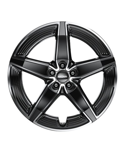 Jante ALU, Ronal R72 Aero Ring Jetblack , Front polish 8.5X20 5/ 112 ET45.1 , Alésage 66.6