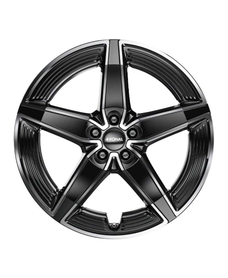 Jante ALU, Ronal R72 Aero Ring Jetblack , Front polish 8.5X20 5/ 112 ET45.1 , Alésage 66.6