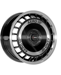 Jante ALU, Ronal R50 REV-B AERO Noir brillant-face polie 8X18 5/ 100 ET35, Alésage 68