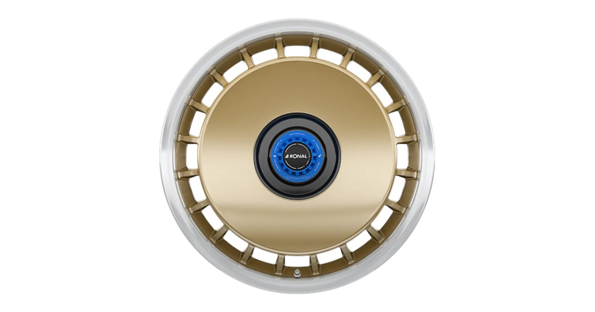 Jante ALU, Ronal R50 REV-M AERO Racing gold-Bord poli 8X18 5/ 112 ET45, Alésage 76