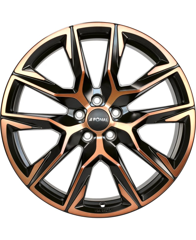 Jante ALU, Ronal R71 Jetblack-copper matt 9.5X21 5/ 114.3 ET40 , Alésage 76