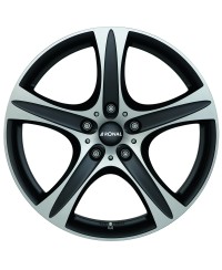 Jante ALU, Ronal R55 SUV Noit mat , Face polie 8.5X18 5/ 112 ET45, Alésage 76
