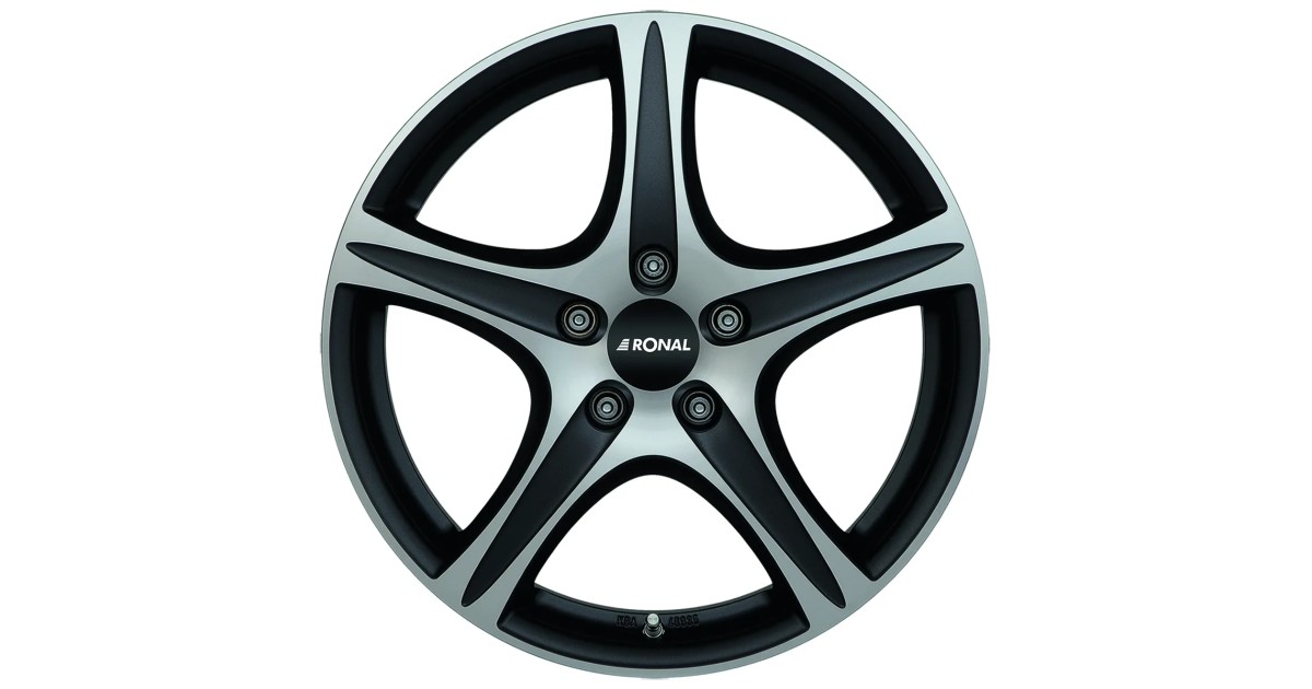 Jante ALU, Ronal R56 Noir mat , Face polie 8X18 5/ 120 ET42 , Alésage 65.1