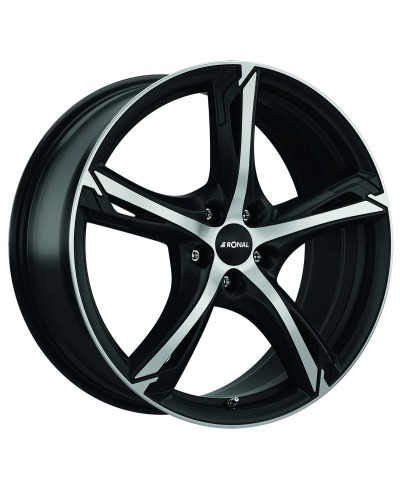 Jante ALU, Ronal R62 Jetblack-matt , Face polie 7.5X18 5/ 114.3 ET45 , Alésage 82