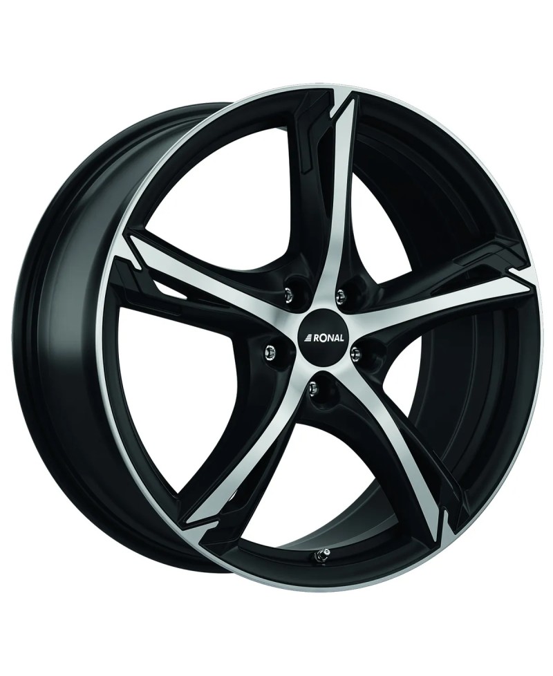 Jante ALU, Ronal R62 Jetblack-matt , Face polie 7.5X18 5/ 114.3 ET45 , Alésage 82