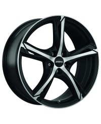 Jante ALU, Ronal R62 Jetblack-matt , Face polie 7.5X18 5/ 114.3 ET45 , Alésage 82