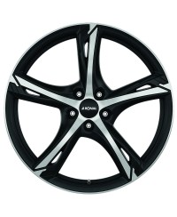 Jante ALU, Ronal R62 Jetblack-matt , Face polie 7.5X18 5/ 114.3 ET45 , Alésage 82