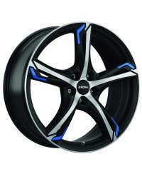 Jante ALU, Ronal R62 BLUE JETBLACK-MATT-FRONT POLISH 7.5X18 5/ 114.3 ET45 , Alésage 82