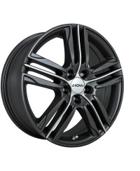 Jante ALU, Ronal R57 Matt black-Front polished 7.5X17 5/ 120 ET45, Alésage 65.1