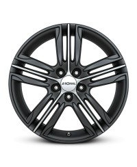 Jante ALU, Ronal R57 Matt black-Front polished 7.5X17 5/ 120 ET45, Alésage 65.1