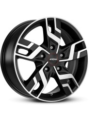 Jante ALU, Ronal R64 Jetblack-matt-Face polie 7X17 5/ 160 ET53 , Alésage 65.1