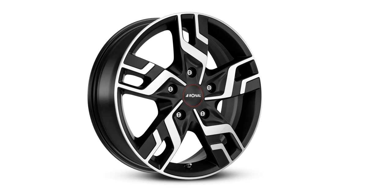 Jante ALU, Ronal R64 Jetblack-matt-Face polie 7X17 5/ 160 ET53 , Alésage 65.1