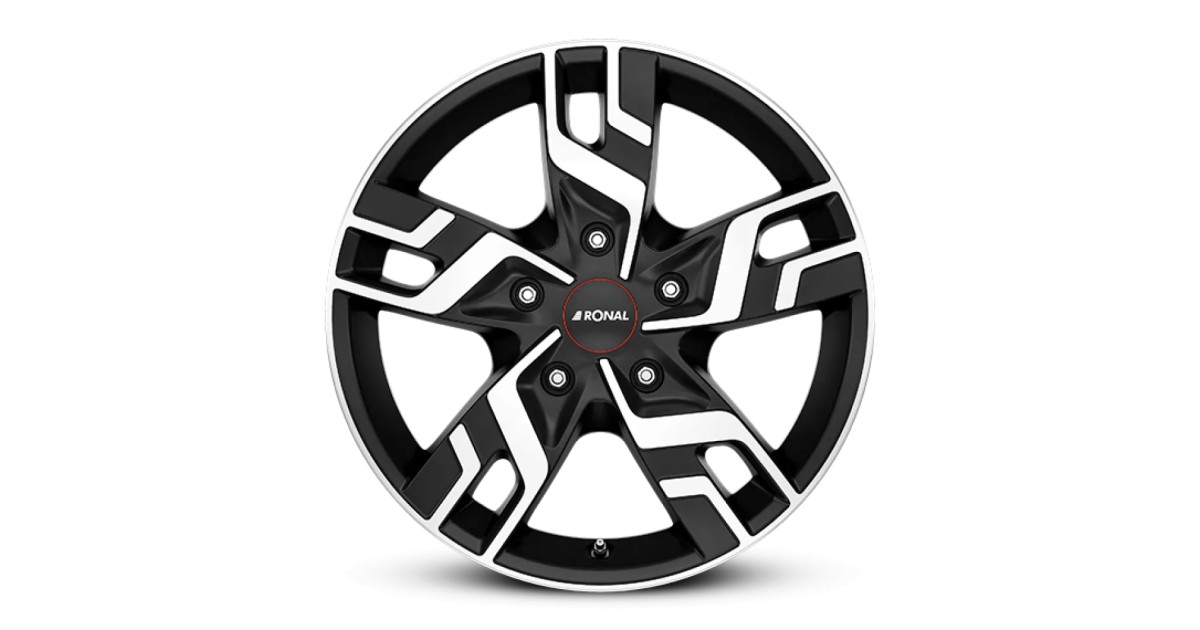 Jante ALU, Ronal R64 Jetblack-matt-Face polie 7X17 5/ 160 ET53 , Alésage 65.1