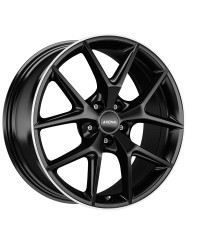 Jante ALU, Ronal R75 Jetblack matt-Bord poli 8X19 5/ 112 ET40.1, Alésage 66.6