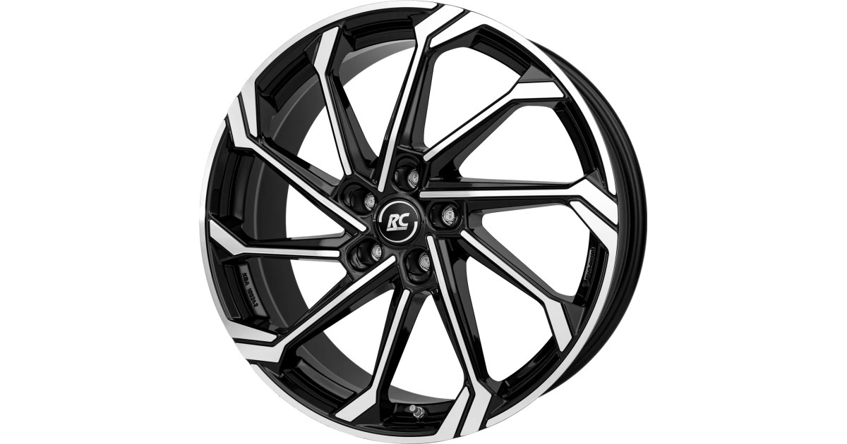 Jante Alu RC Design RC36 Gloss Black Full Polished 7,5x20 5x114.3 ET45 , Alésage 67.1