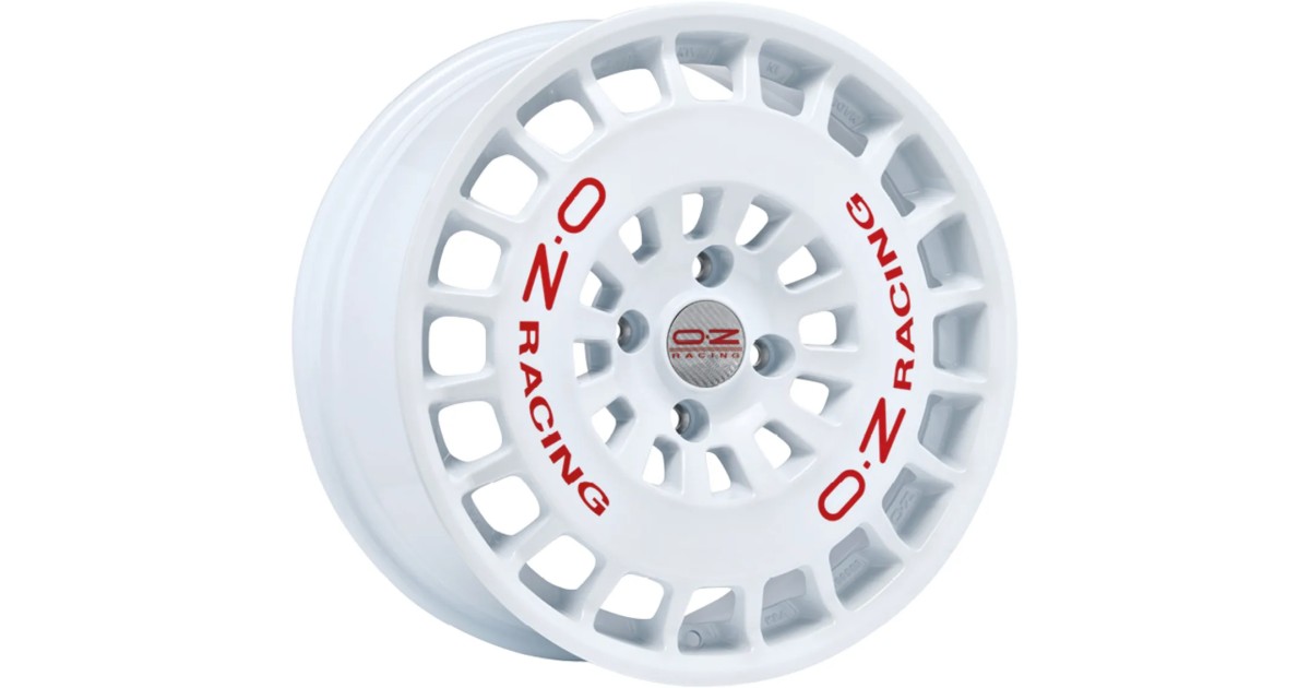 Jante ALU, OZ RR40 Race white + Red lettering 8X18 5/ 100 ET48, Alésage 68
