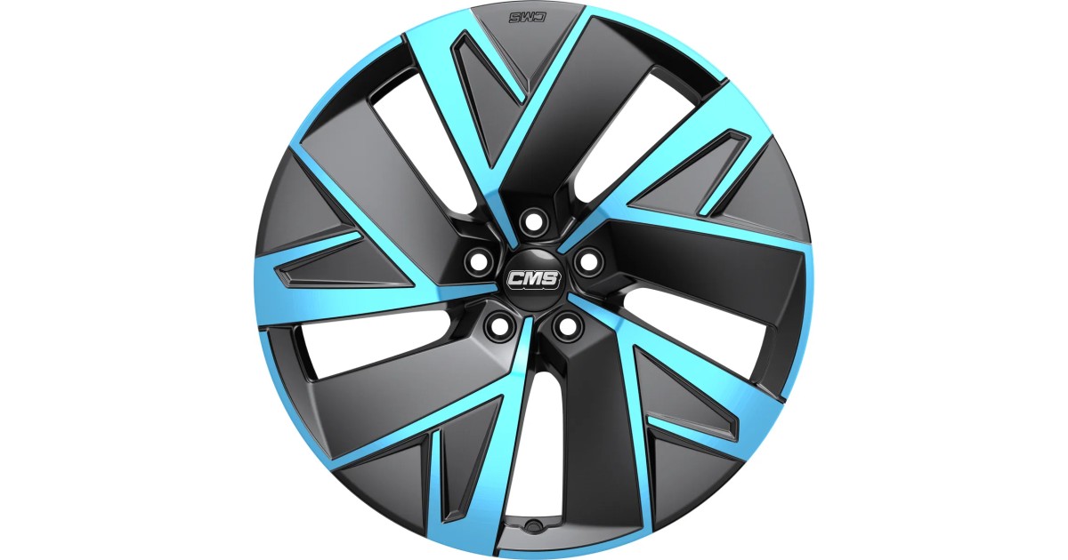 Jante ALU, CMS C32-AERO Diamond black blue 8X19 5/ 112 ET34 , Alésage 66.5