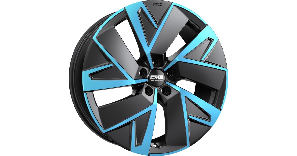 Jante ALU, CMS C32-AERO Diamond black blue 8X19 5/ 112 ET34 , Alésage 66.5
